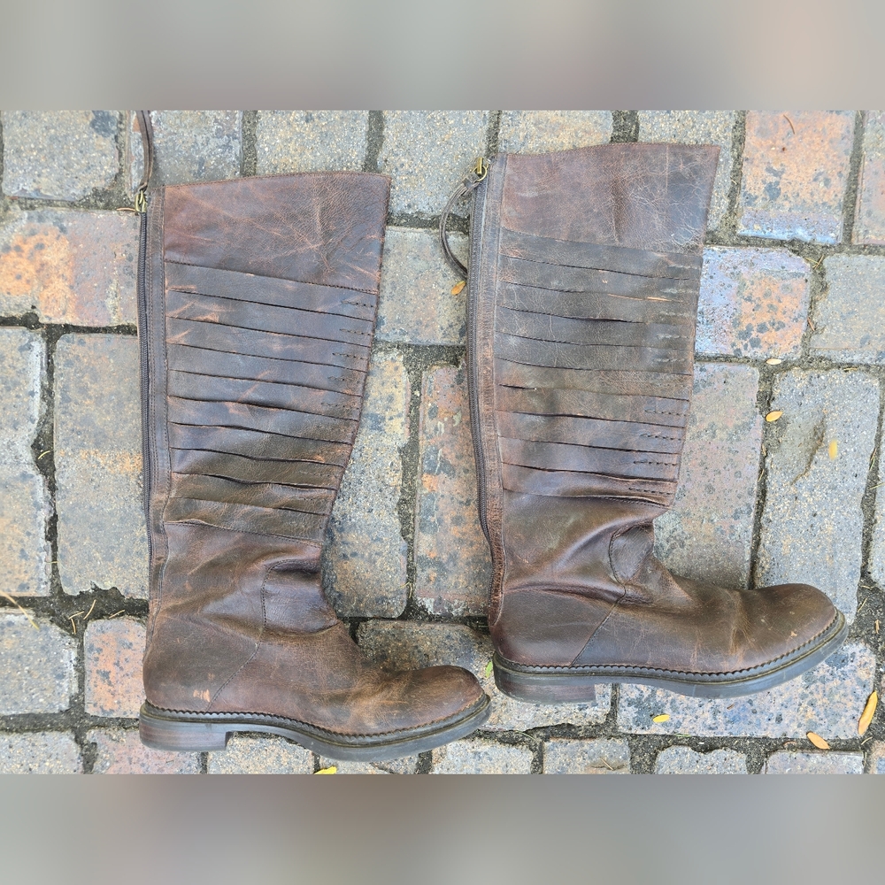 Enzo Angiolini Dark Brown Leather Boots